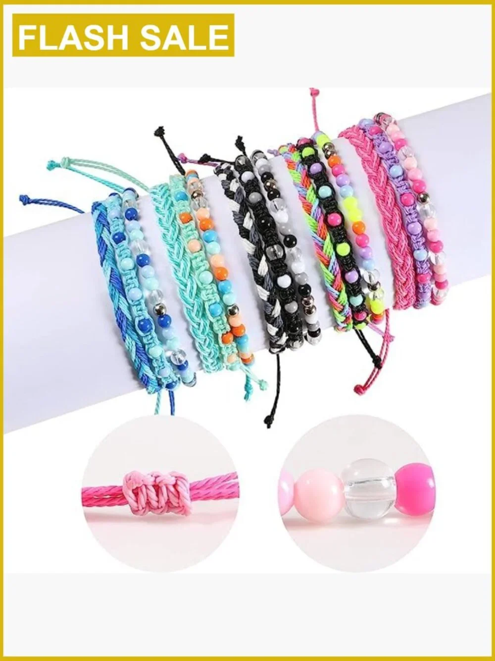 15 Braided Beaded Friendship Bracelets for Teens Stackable Woven Girls Birthday